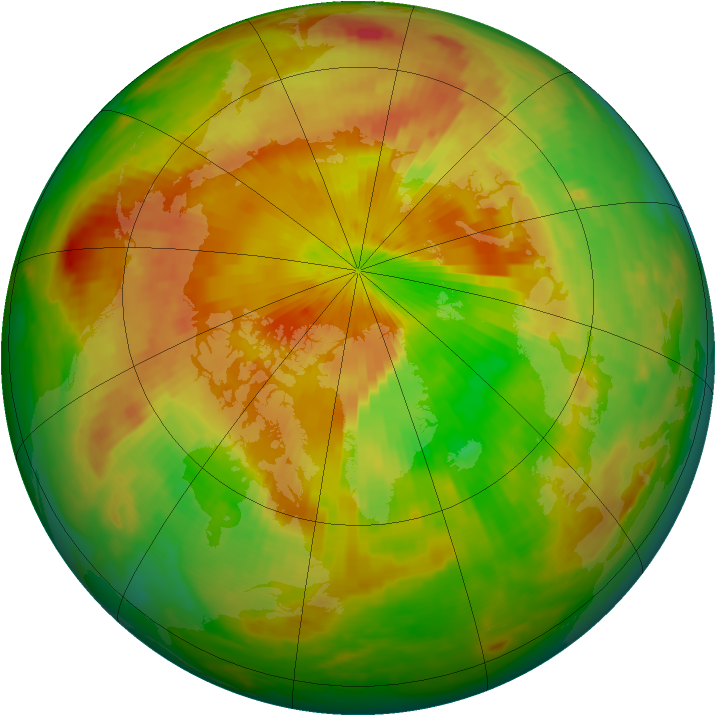 Arctic ozone map for 06 May 2001